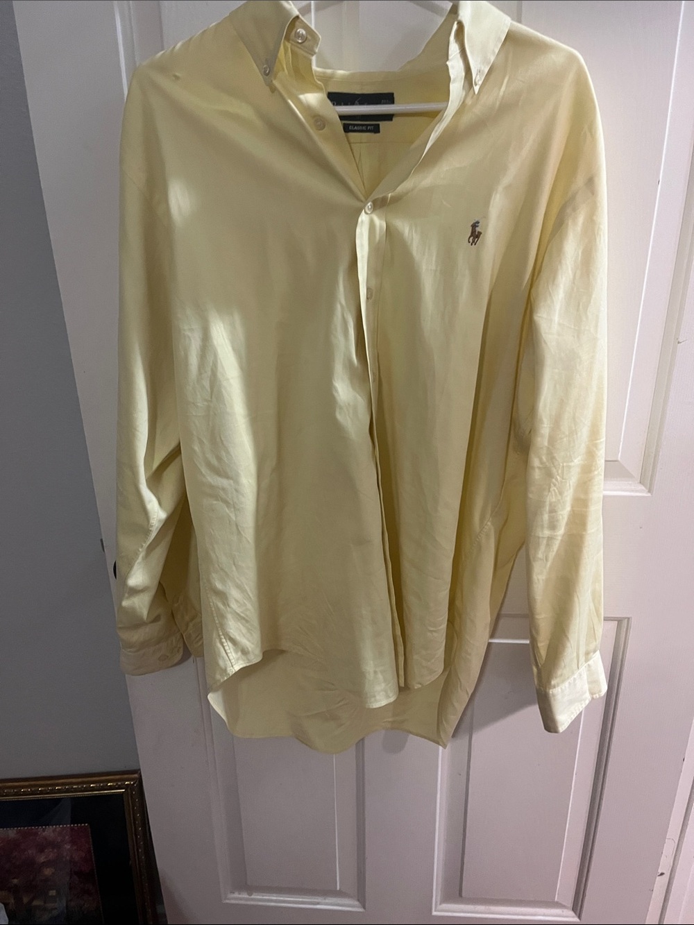 Ralph Lauren Pale Yellow Button-Down Dress Shirt